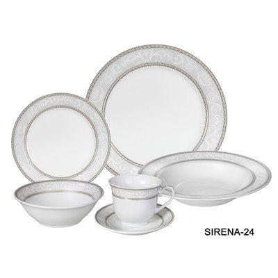 Lorren Home Trends LH401 24 Piece Dinnerware Set, Sirena - Service for 4