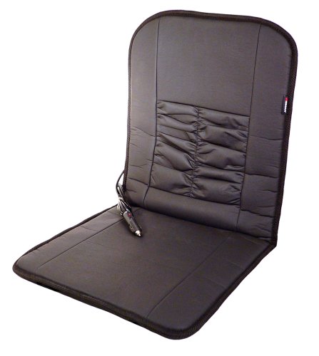 Wagan IN2282 Black 12V Faux Leather Deluxe Heated Seat Cushion