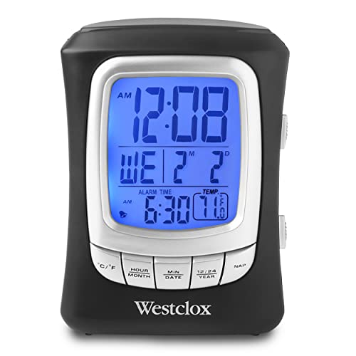 Westclox Travel Alarm Clock with Nap Timer – Model# 72001 (Non Foldable)
