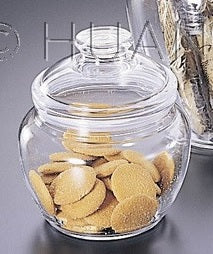 Huang Acrylic 40 Oz 6" Candy Jar with Rounded Knob Lid/ Cover, Small (6" x 6" x 6.5")