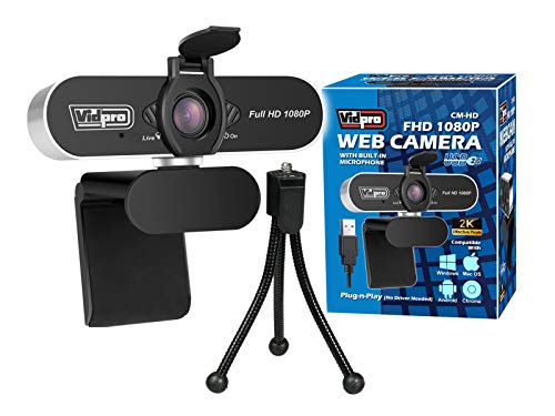 Vidpro cm-HD Webcam with Microphone and Tripod