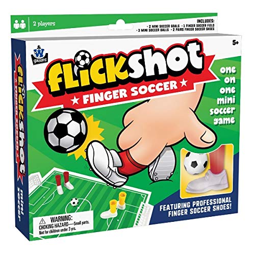 Westminster Flick Shot Finger Soccer Set, Fabric finger soccer field, 2 x mini soccer goals, 3 x mini soccer balls, 2 x pairs of finger soccer shoes