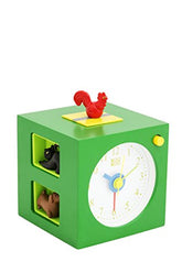 KooKoo Kids Alarm Clock with Different Animals and Wake-Up Calls - Green