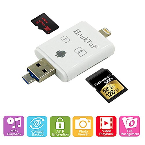 HonkTai Lightning USB OTG Card Reader For iPhone 5/5s/6/6s/6s plus Computer PC & OTG Android - for Iphone & Ipod