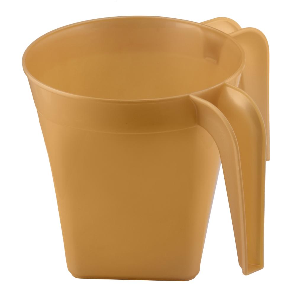 YBM Home Square Plastic Washing Cup, Gold
