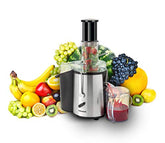 Courant CJP7500 Juicer - Juice Extractor, Power Juice Maker Machine, Wide Chute for Whole Fruits with 1.8L Extra Large Pulp Bin, Stainless Steel Blade and Mesh Strainer, Stainless Steal Black