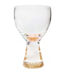 Classic Touch Gold Reflection Water Goblets, Set of 6