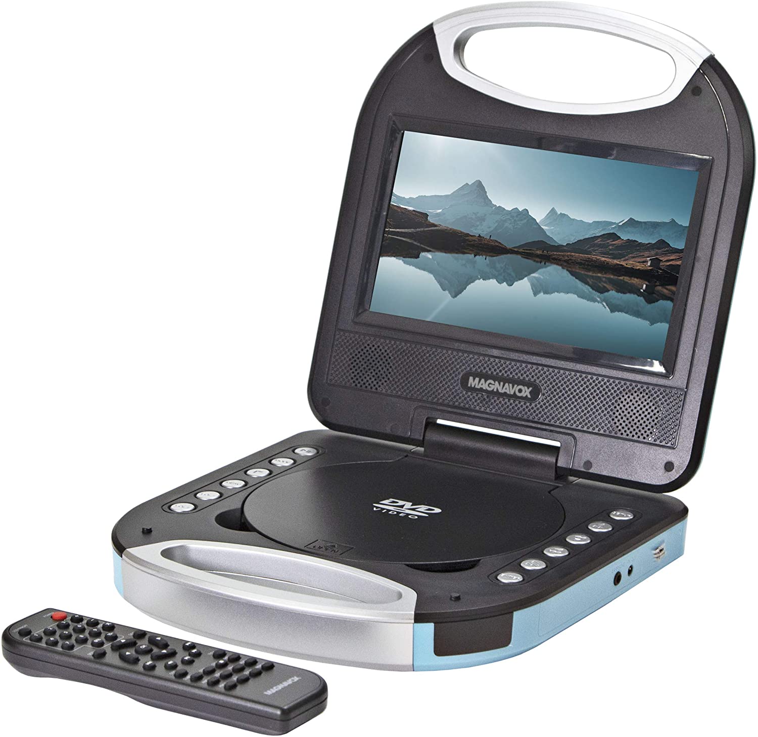 Magnavox MTFT750-BL Portable DVD Player Port 7Inch Blue