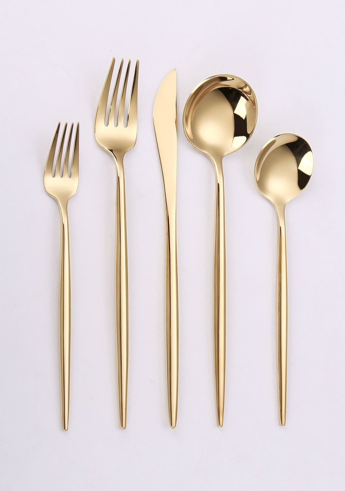 Vikko Dine - Vera, Shiny Champagne Gold 20 Piece Flatware Set