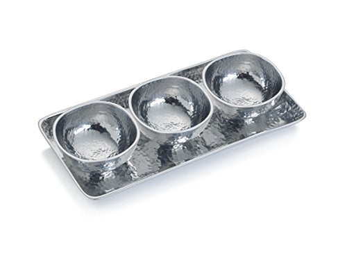 Towle Hammersmith Set of 3 Dip Bowls with Tray