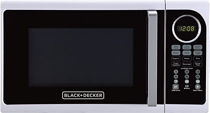Black+Decker 0.9 Cu. Ft. Digital Microwave, White