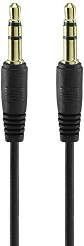 Cellet 3' Stereo Auxiliary 3.5mm to 3.5mm Cable, Black