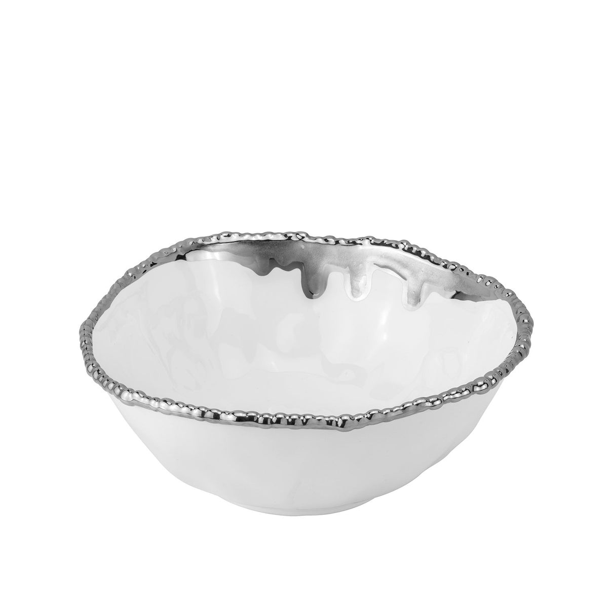 Vort Gift - Silver Designed Salad Bowl with Servers