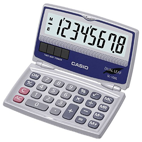 Casio Basic Solar Folding Compact Calculator, Multicolor