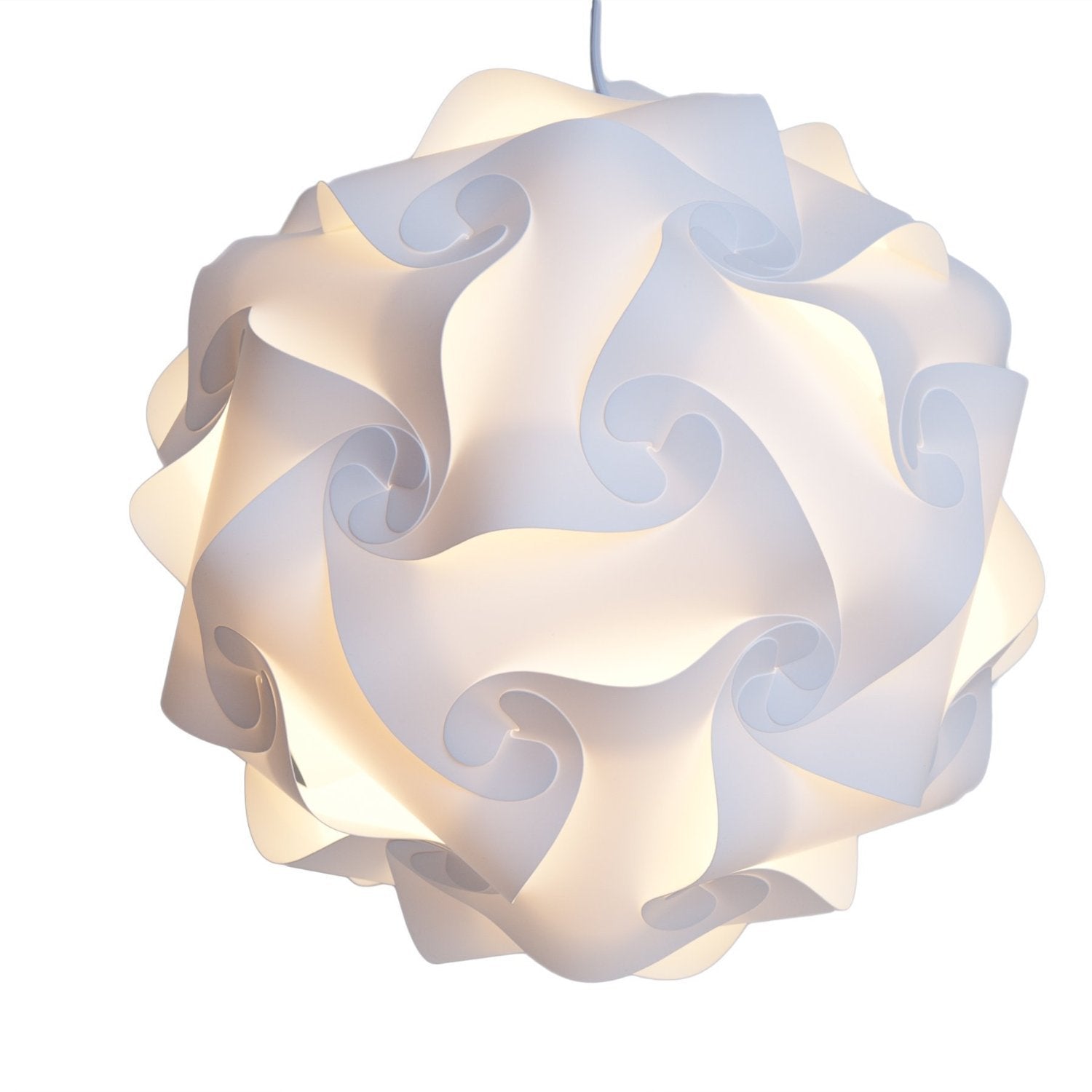 Infinity Lights Medium 13" 30 Pc. Puzzle Lamp Shade Lantern, White