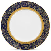Noritake Odessa Cobalt Gold 9" Accent Plate, Fine Bone China, Dishwasher Safe