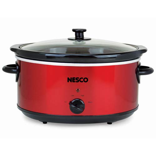 Nesco Slow Cooker, 6 Qt, Red