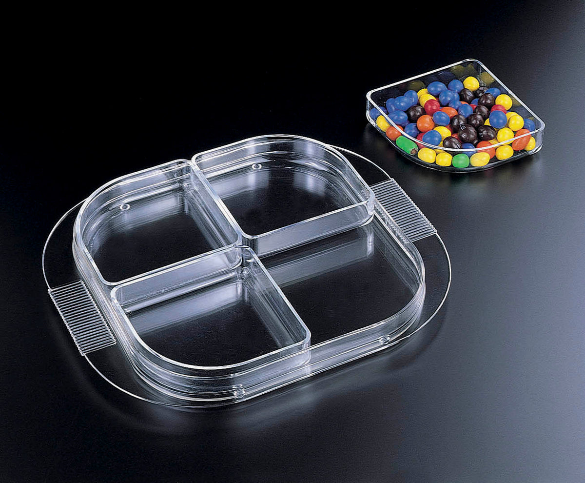 Huang Acrylic Tray with 4 Removable Sections