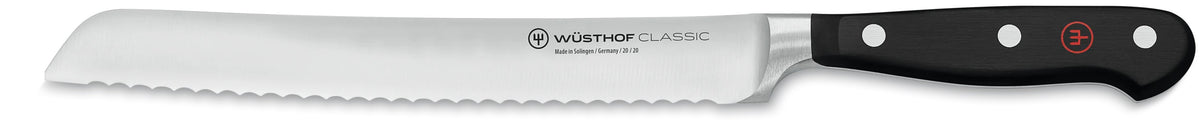 Wusthof Classic Bread / Meat 8" Serrated Knife, Black