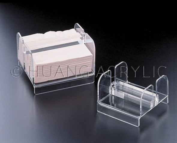 Huang Acrylic Napkin Holder with Solid Lift-Bar Weight (7.25" 1/4 x 7.75" x 4 3/8")