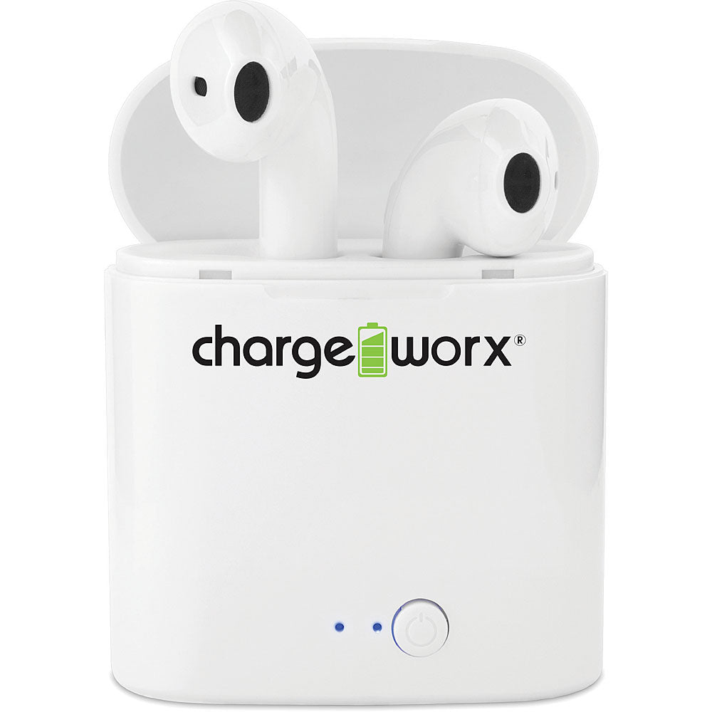 Chargeworx CX9021WH Wireless Bluetooth Earbuds, White