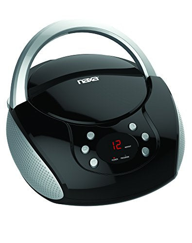 NAXA Electronics NPB-240 Portable CD Player Boombox with AM/FM Radio & AUX