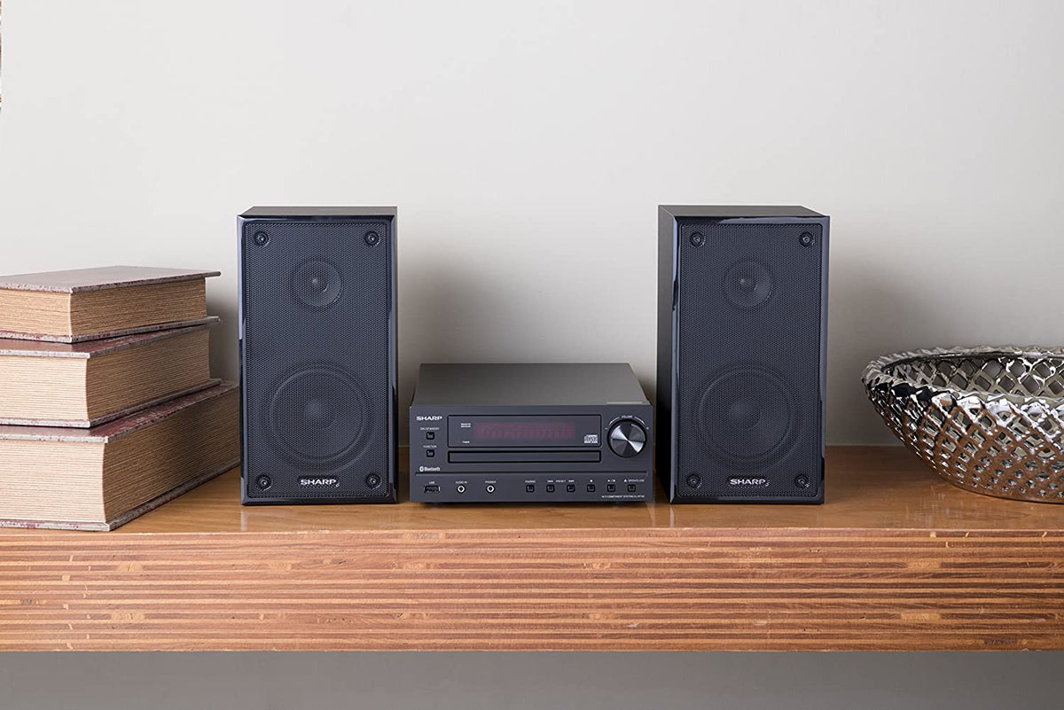 Sharp XLHF102B Bluetooth Shelf System Stereo with CD Player