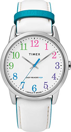 Timex Women's Easy Reader Date Leather Strap 38mm Watch, White