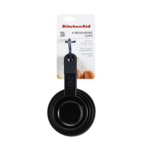 KitchenAid Classic Measuring Cups, Set of 4, Black/Black