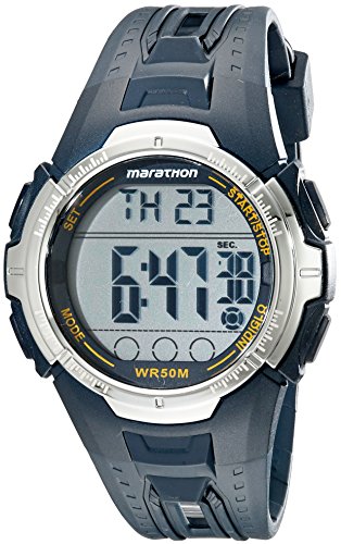 Marathon by Timex Men's T5K804 Digital Full-Size Navy/Yellow Resin Strap Watch