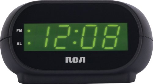 RCA RCD20 High Quality Alarm Clock and 0.7-Inch Green LCD (AC Power Adapter with Battery Backup)