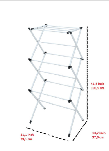 YBM Home 3 Tier Foldable Clothes Drying Rack