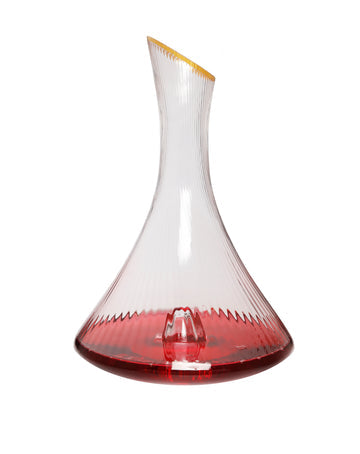 Classic Touch Unique Shaped Decanter with Gold Bottom