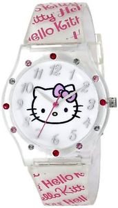 Hello Kitty Kids' Girls' Analog Bling Watch -  White