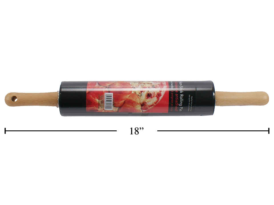 Luciano Gourmet Non-Stick Rolling Pin, With Wooden Handle