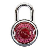 WordLock Resettable Text Dial Hardened Steel Shackle Padlock, Pink