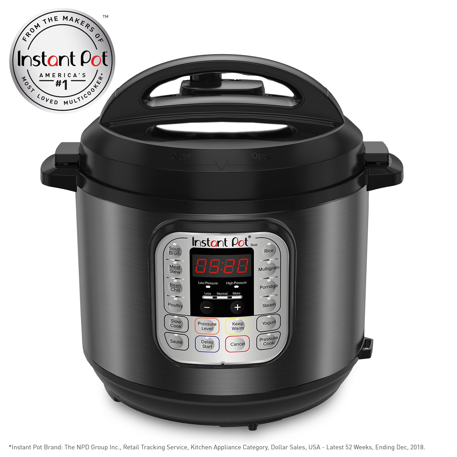 Instant Pot Duo 7-in-1 Electric Pressure Cooker, Slow Cooker, Rice Cooker, Steamer, Saute, Yogurt Maker, and Warmer, 6 Quart, Black, 14 One-Touch Programs