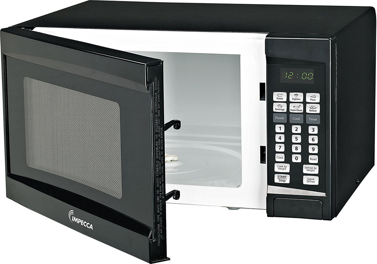 Impecca .7 Cubic Ft 700 Watt Countertop Microwave Oven - Black