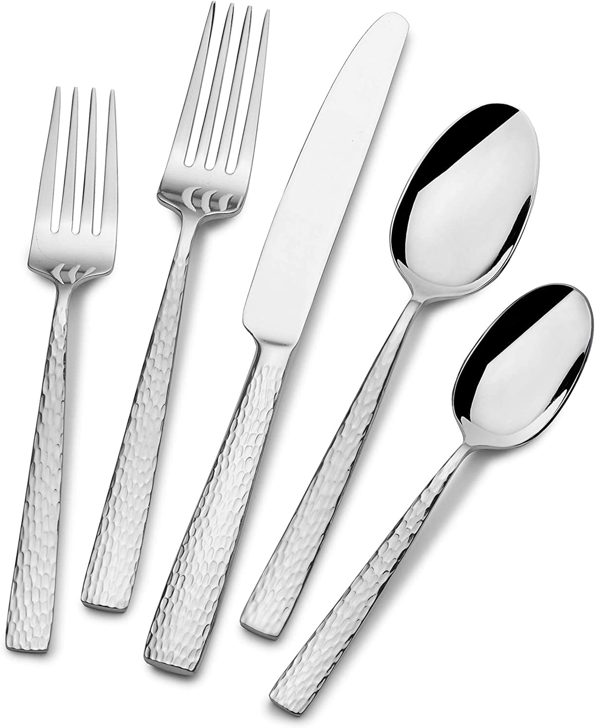 Mikasa Oliver Gleam 65-Piece 18/10 Stainless Steel Flatware Set with Serveware, Service for 12