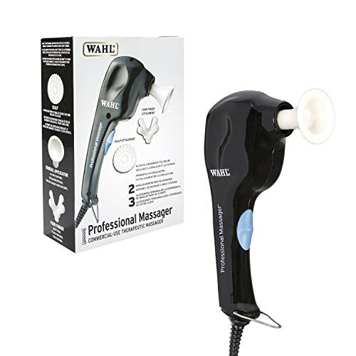 Wahl 4120-1701 Professional Massager - Powerful, Lightweight, and Quiet for Professional Massages - Includes 3 Attachment Heads