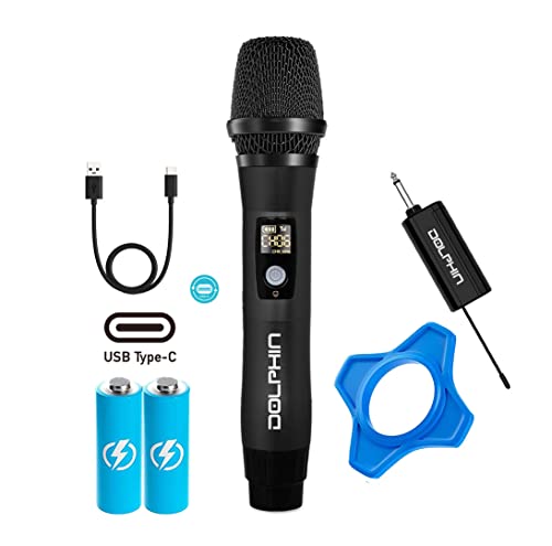 Dolphin 2023 New MCX11 UHF Wireless Microphone, Black