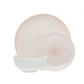 Godinger Spiral Pink Porcelain Dinnerware Dishes Set