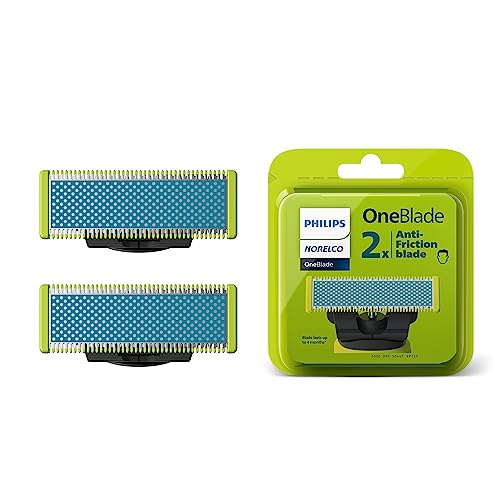 Philips Norelco Genuine OneBlade Anti-Friction Replacement Blades, 2 Count