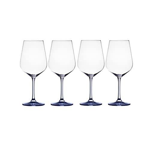 Mikasa Gianna Ombre Red Wine Glasses, Set of 4, Blue