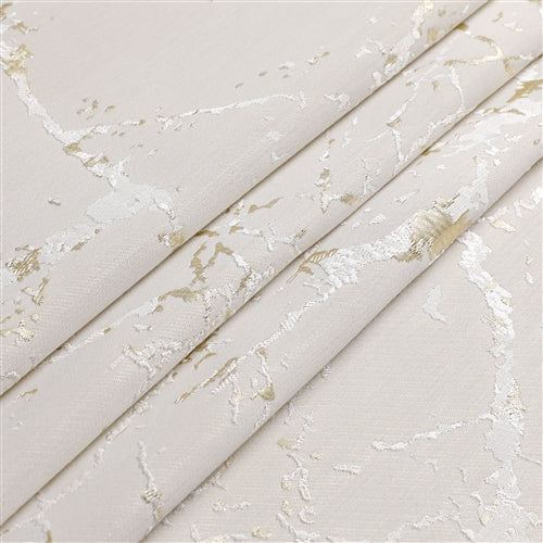 Majestic Giftware Jacquard Tablecloth, Marble White/Gold (Various Sizes)
