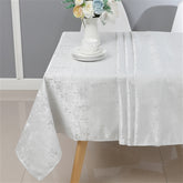Majestic Giftware Jacquard Tablecloth, White/Silver, (Various Sizes)
