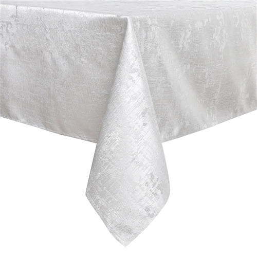 Majestic Giftware Jacquard Tablecloth, White/Silver, (Various Sizes)