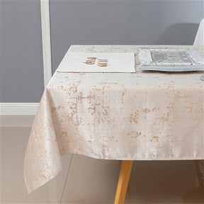 Majestic Giftware Jacquard Tablecloth, White/Gold, (Various Sizes)