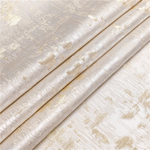 Majestic Giftware Jacquard Tablecloth, White/Gold, (Various Sizes)