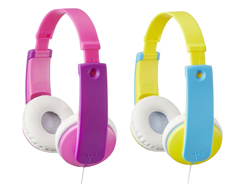 JVC HAKD7P Kid's Headphones, (Pink, Yellow&Blue)